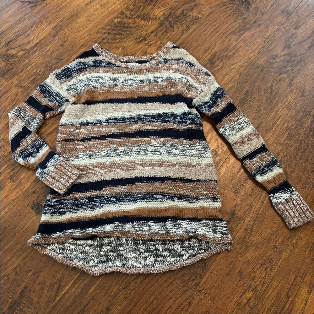 Abercrombie & Fitch Striped Cable Knit Sweater Y2K size small